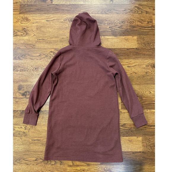 Pendleton Women's Cozy Hooded Sweatshirt Dress Maroon Size Small Cozy Layers - Picture 2 of 9